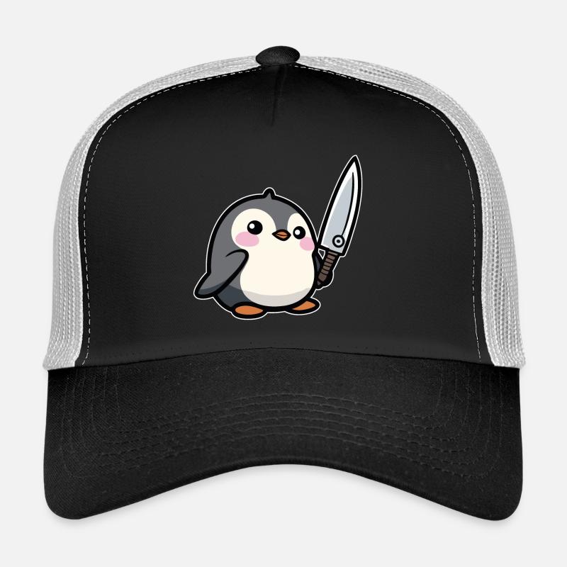 Lustiger Pinguin - Trucker Cap - Schwarz/Steingrau