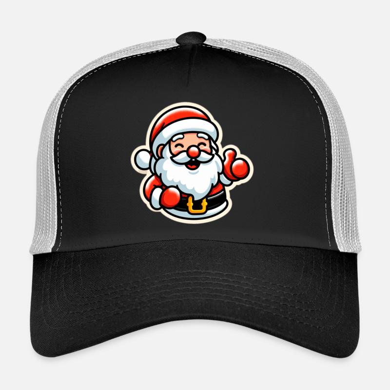Fröhlicher Weihnachtsmann Daumenhoch Trucker Cap