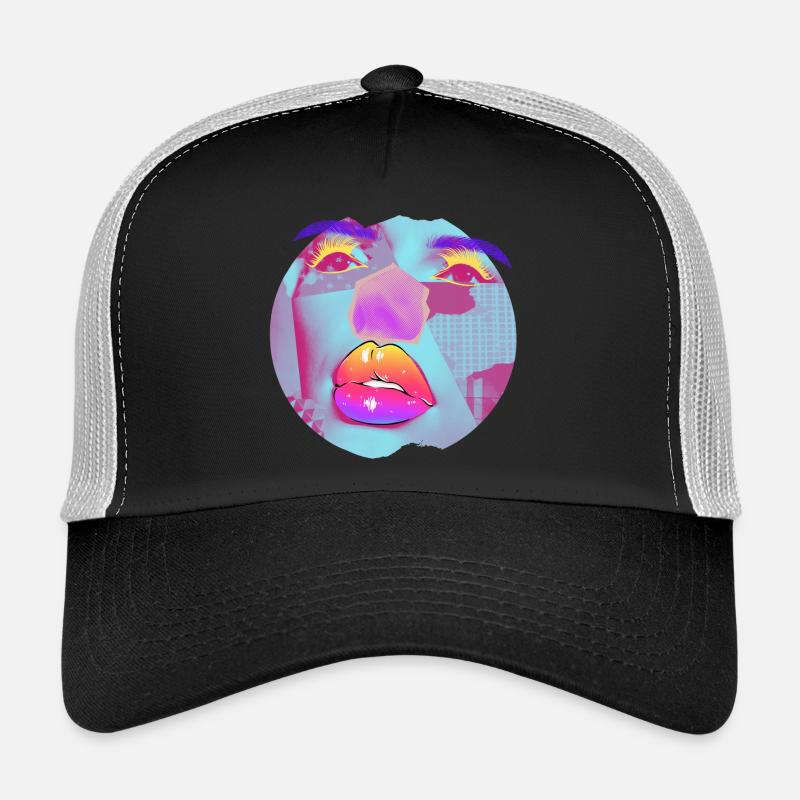 Collage lumineux Pop Art Casquette trucker 