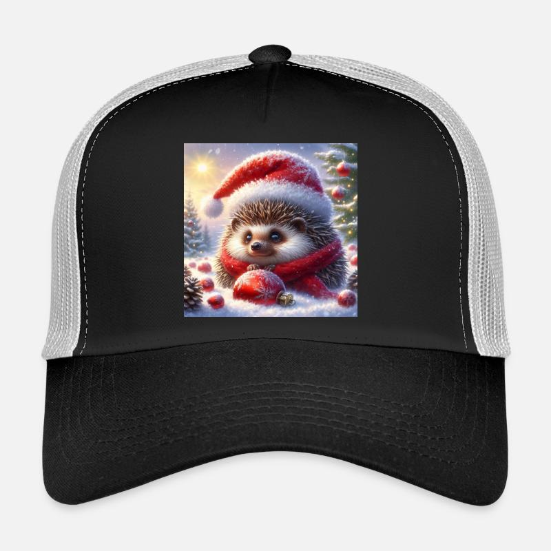Weihnachts-Igel - Trucker Cap - Schwarz/Steingrau