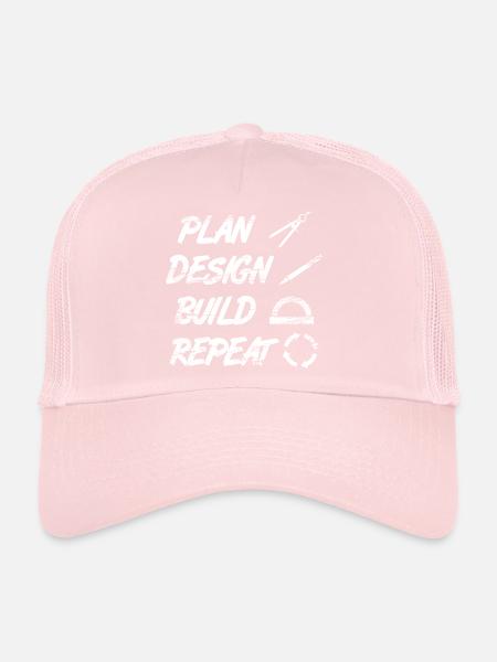 Architect Routine - Trucker Cap - pale pink - Front
