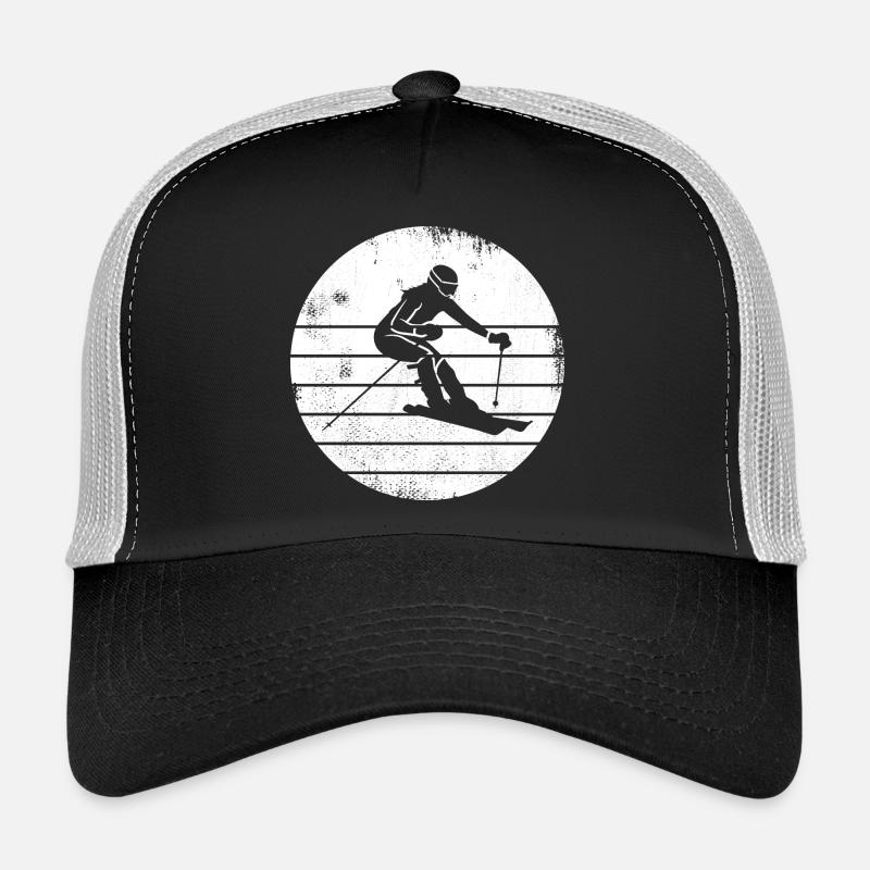 Skifahrerin - Trucker Cap - Schwarz/Steingrau