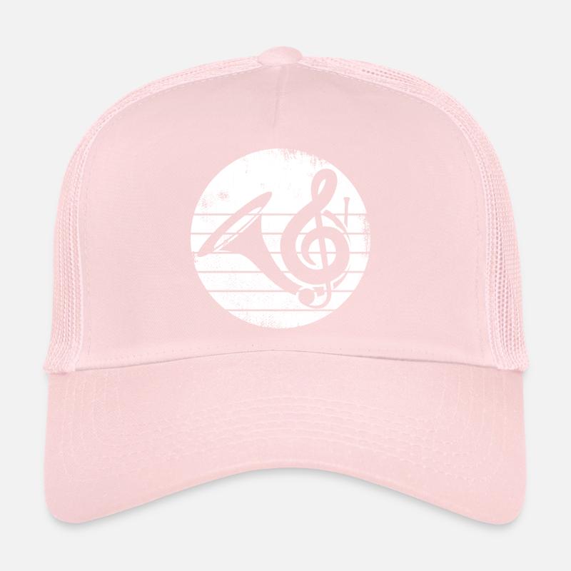 French Horn Drawing Trucker Cap