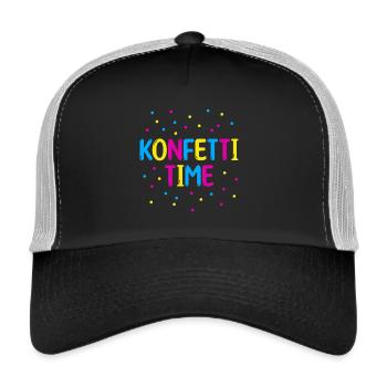 Konfetti time - Trucker Cap - Schwarz/Steingrau - Vorne