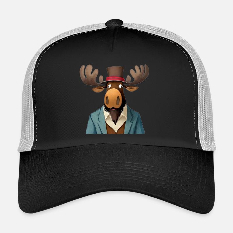 élan drôle dans un chapeau Casquette trucker 