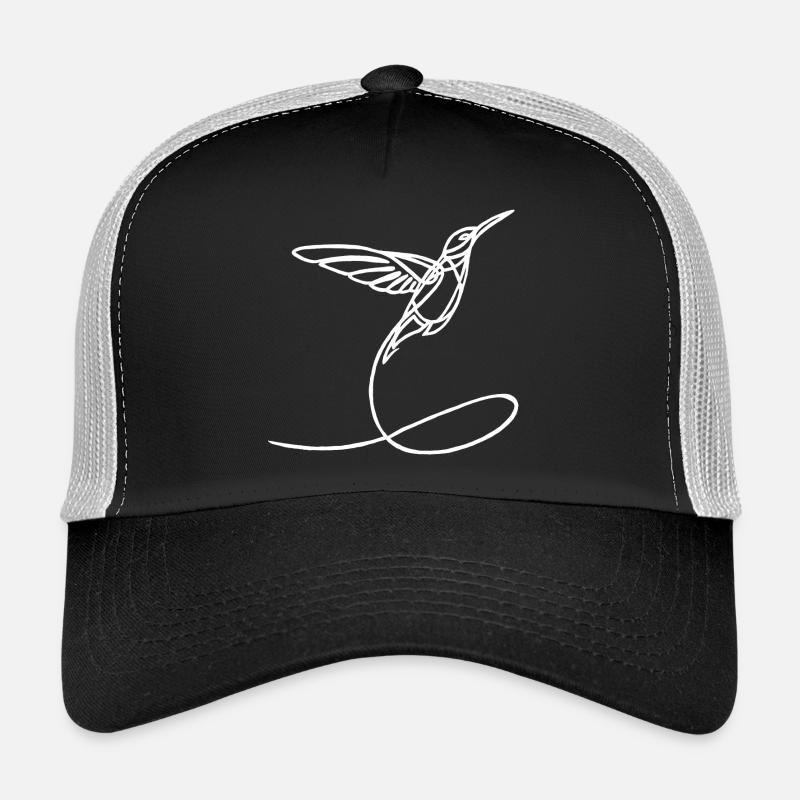 Oiseau étrange blanc Casquette trucker 