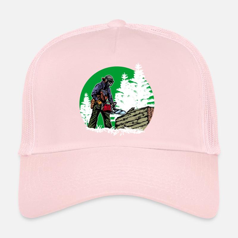 Arbre bûcheron tronçonneuse bois boiserie forêt Casquette trucker 