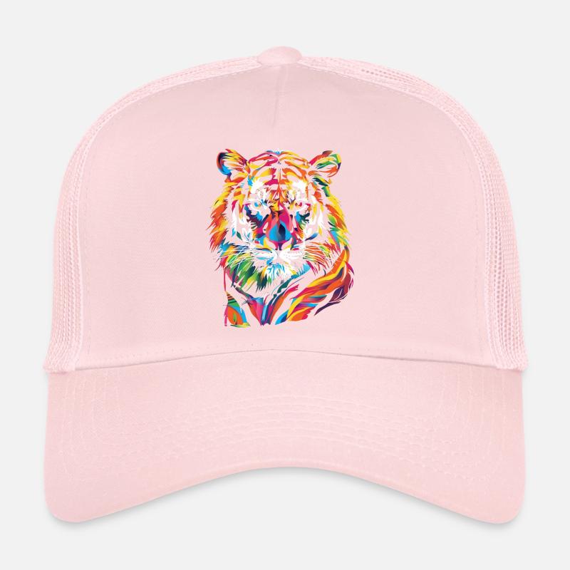 Illustration de Tigre coloré Casquette trucker 