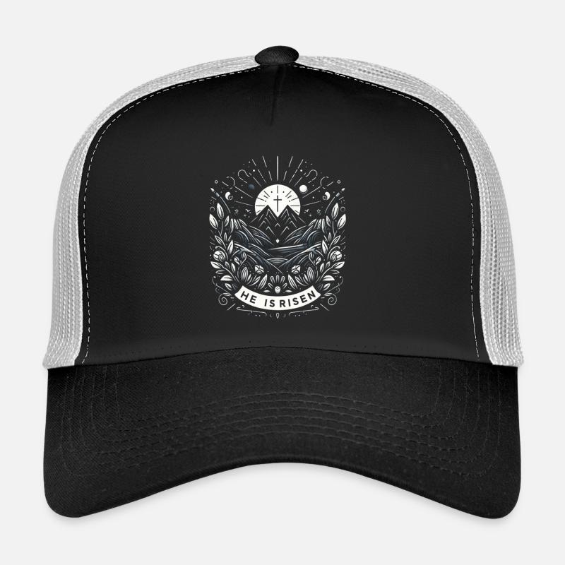 Style de ligne de paysage de Easter Mountain Casquette trucker 
