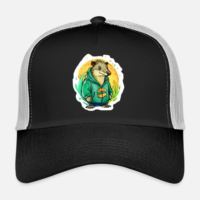 Petit rat d’eau - Casquette trucker  - noir/gris pierre