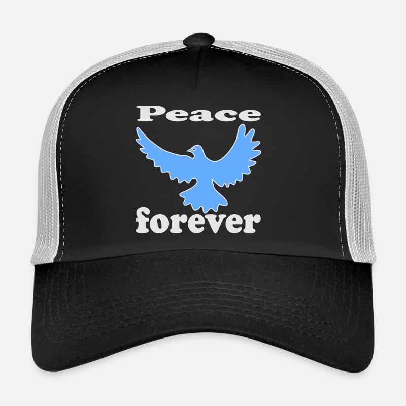 FriedensTaube Vogel - Trucker Cap - Schwarz/Steingrau
