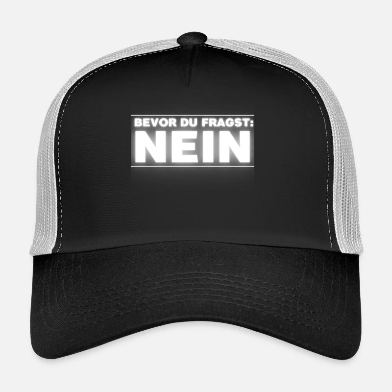 Bevor Du Fragst NEIN - Trucker Cap - Schwarz/Steingrau