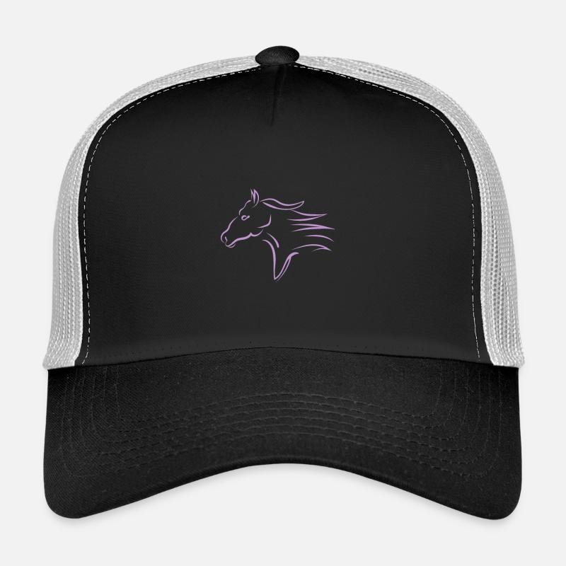 Fast Running Horse Head - Trucker Cap - black/stone grey