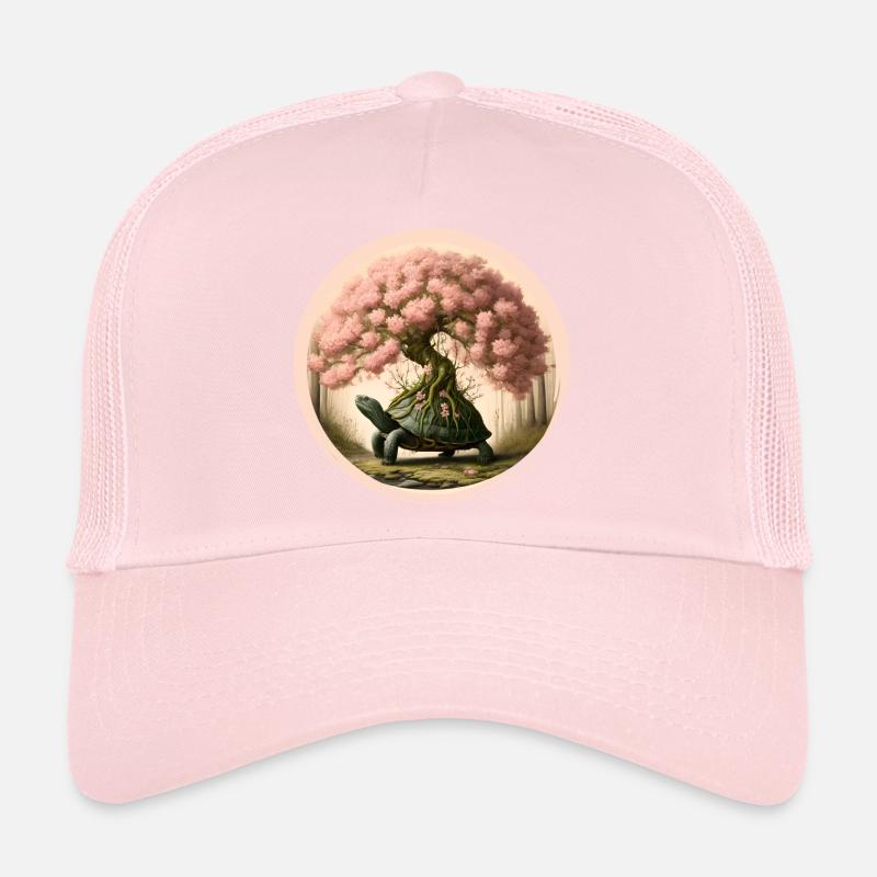Turtle with a bonsai on its carapace Trucker Cap