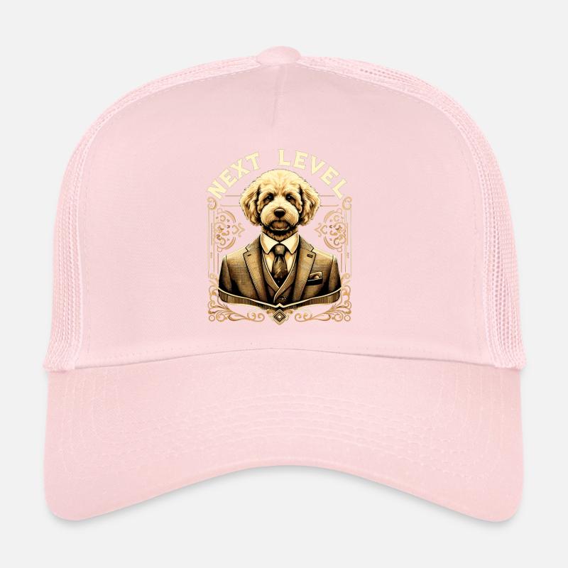 Goldendoodle Dog Next Level Suit Gift Trucker Cap