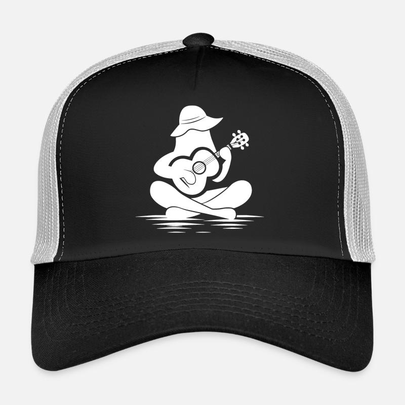 Female Ukulele Drawing Trucker Cap