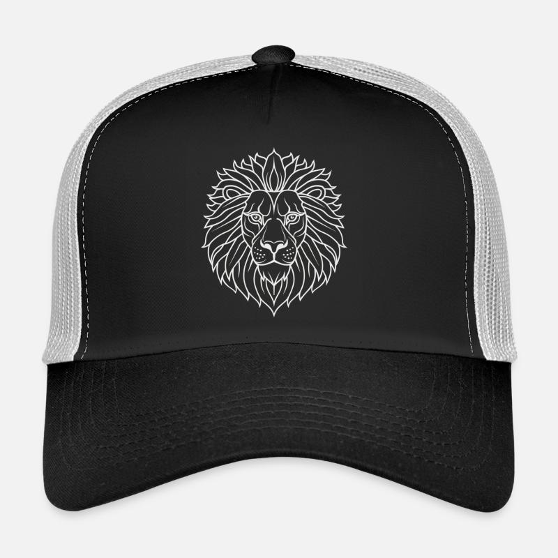 Psychedelic Lion Mandala Casquette trucker 