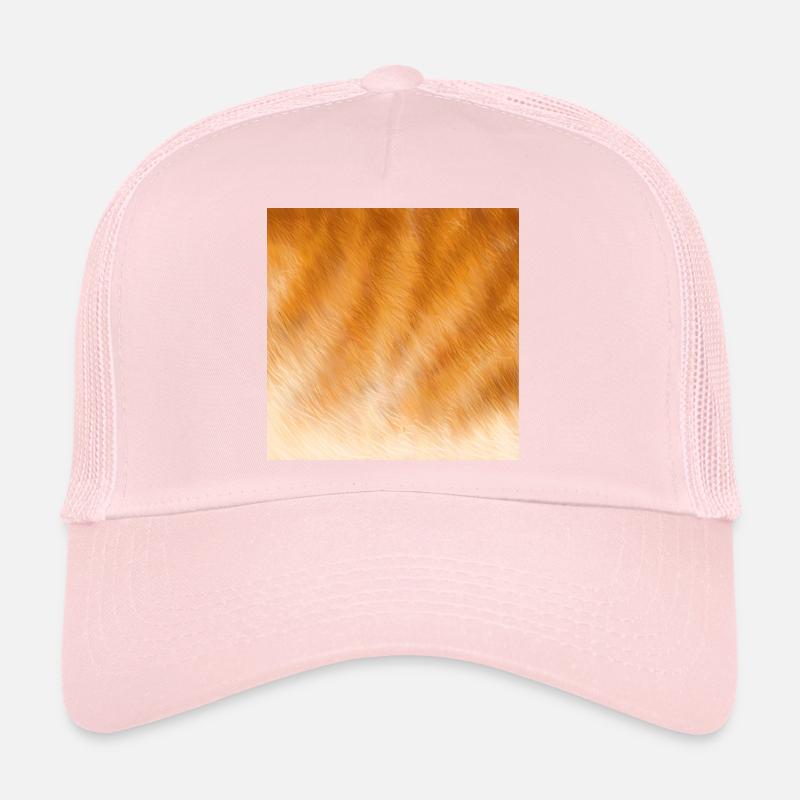 Fourrure de chat rouge Casquette trucker 