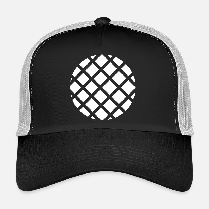 pie circle grid - Trucker Cap - black/stone grey