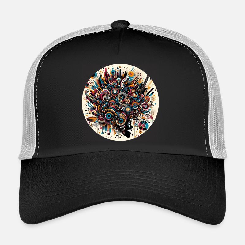 Afro Style Explosion Musicale Abstraite Casquette trucker 