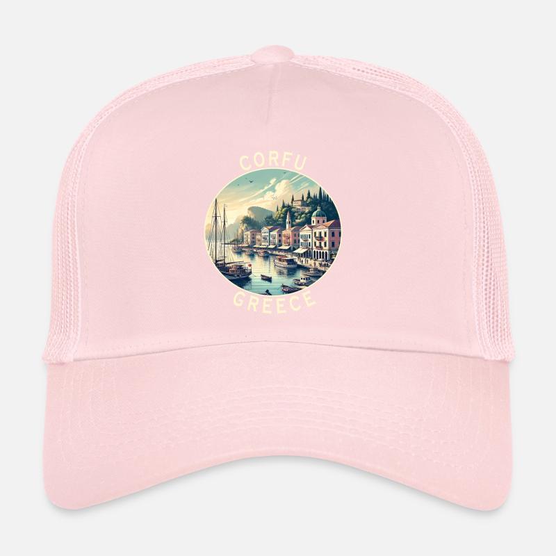 Design de voyage à Corfou en Grèce Casquette trucker 