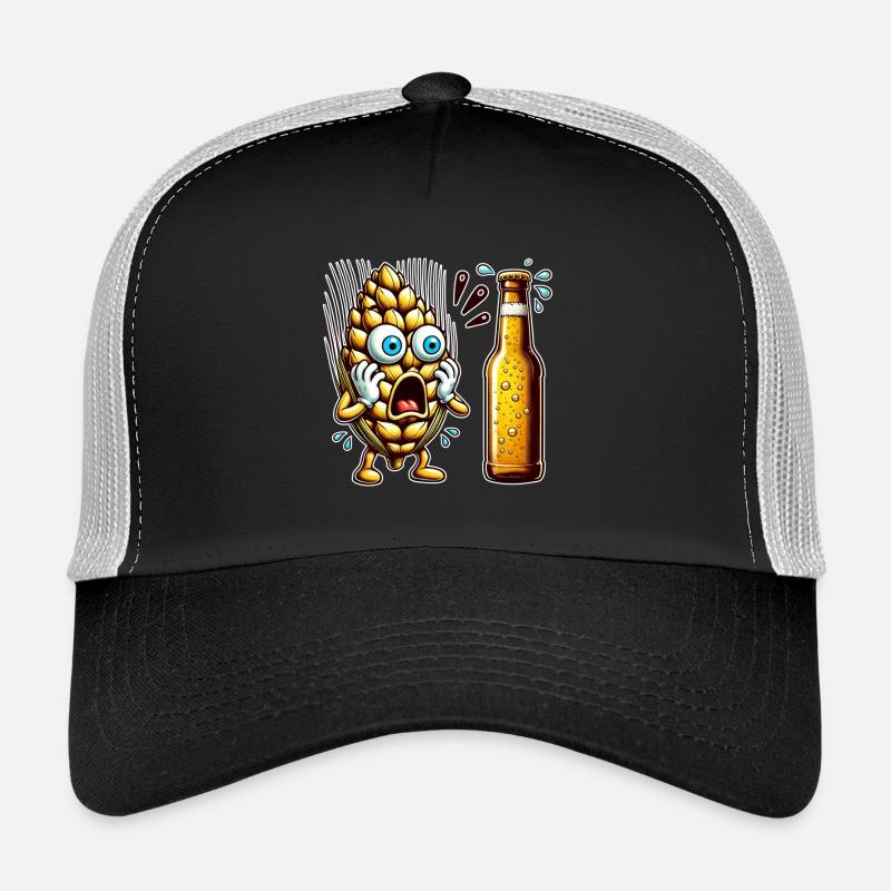 Design amusant de houblon à bière Casquette trucker 