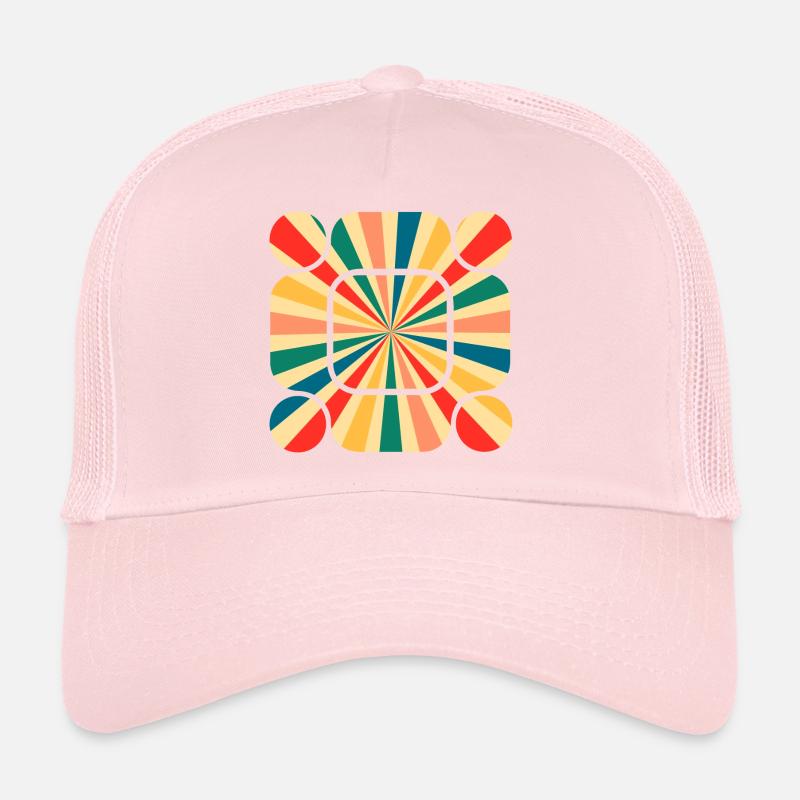 Retro Pattern: Tauchen Sie ein in die Schwingung der Farben Trucker Cap