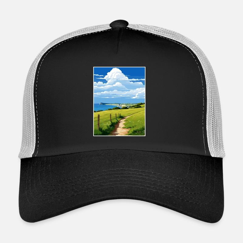 Île de Wight Aonb Voyage Affiche Peinture Souvenir WP Casquette trucker 