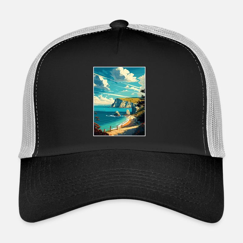Île de Wight Anob Affiche de voyage Souvenir Peinture WP Casquette trucker 