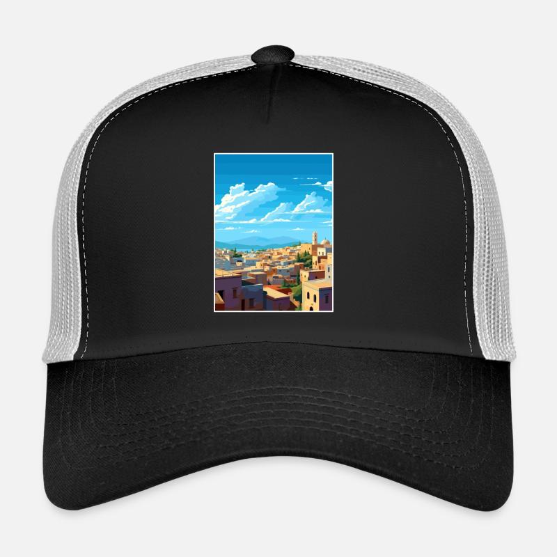 Fes Marokko Reise Poster Souvenir Postkarte Farbe Trucker Cap