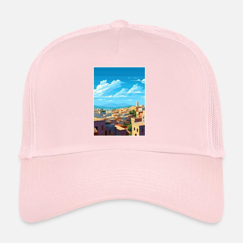 Fès Maroc Affiche de voyage Souvenir Carte Postale Peinture Casquette trucker 