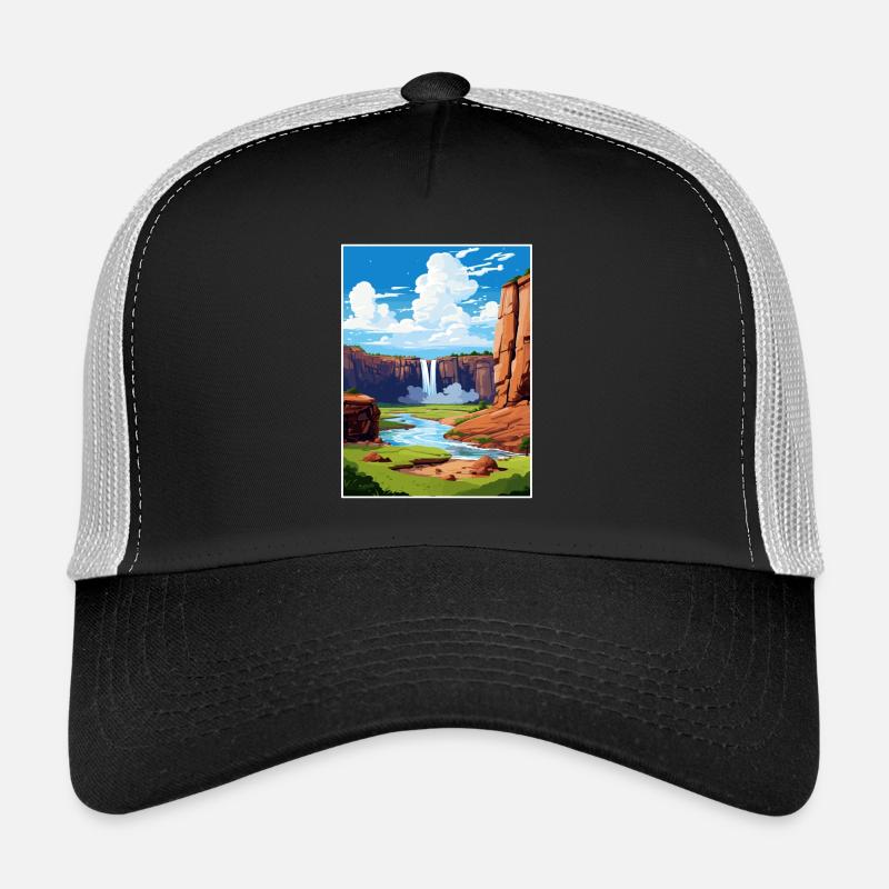 Cascades d’Ouzoud Maroc Affiche de voyage souvenir Casquette trucker 