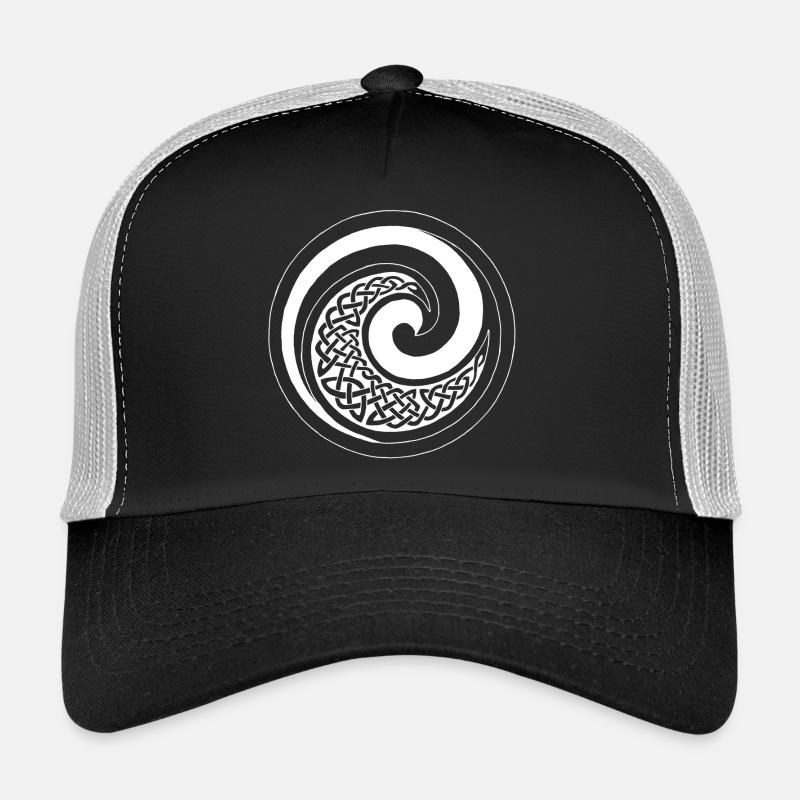 White Ocean Wave Trucker Cap