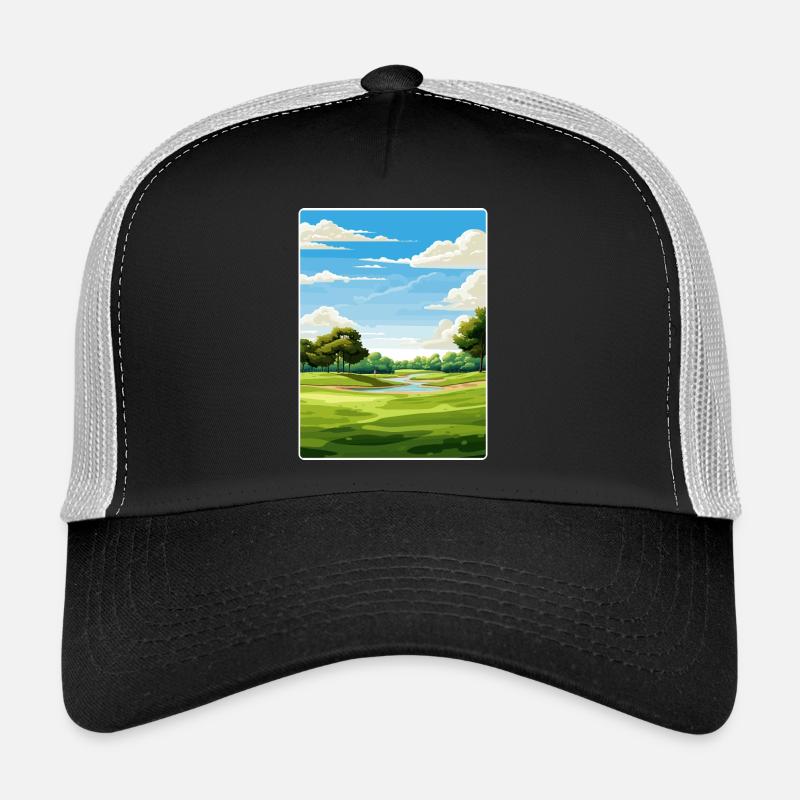 Affiche de voyage souvenir du club de golf Olympi Fields Casquette trucker 