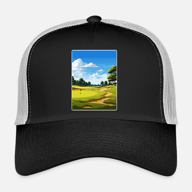 Affiche de voyage souvenir du club de golf Olympi Fields Casquette trucker 