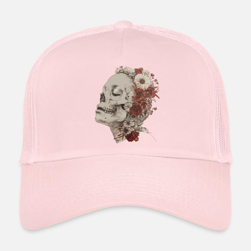 Flowering Skull Trucker Cap