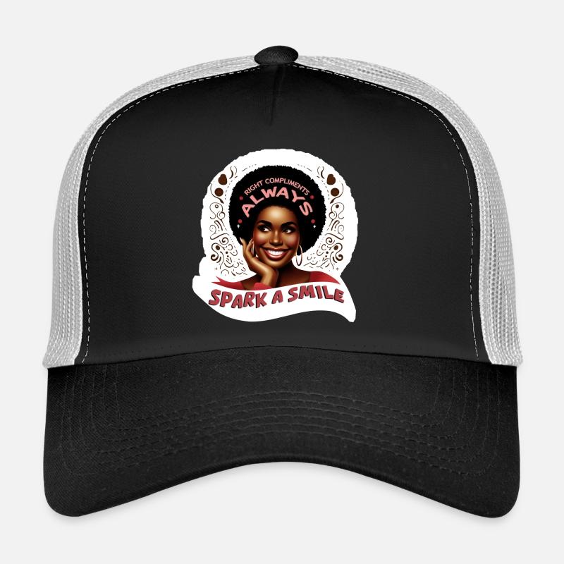 ENTFACHEN SIE EIN LÄCHELN - Trucker Cap - Schwarz/Steingrau