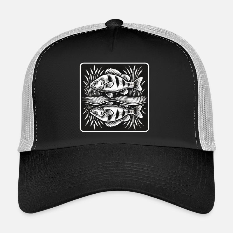 Perch fish angel design Trucker Cap