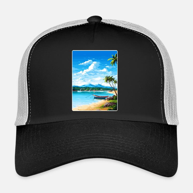 Ko Samui Thaïlande Affiche de voyage thaïlandaise Souvenir WPA Casquette trucker 