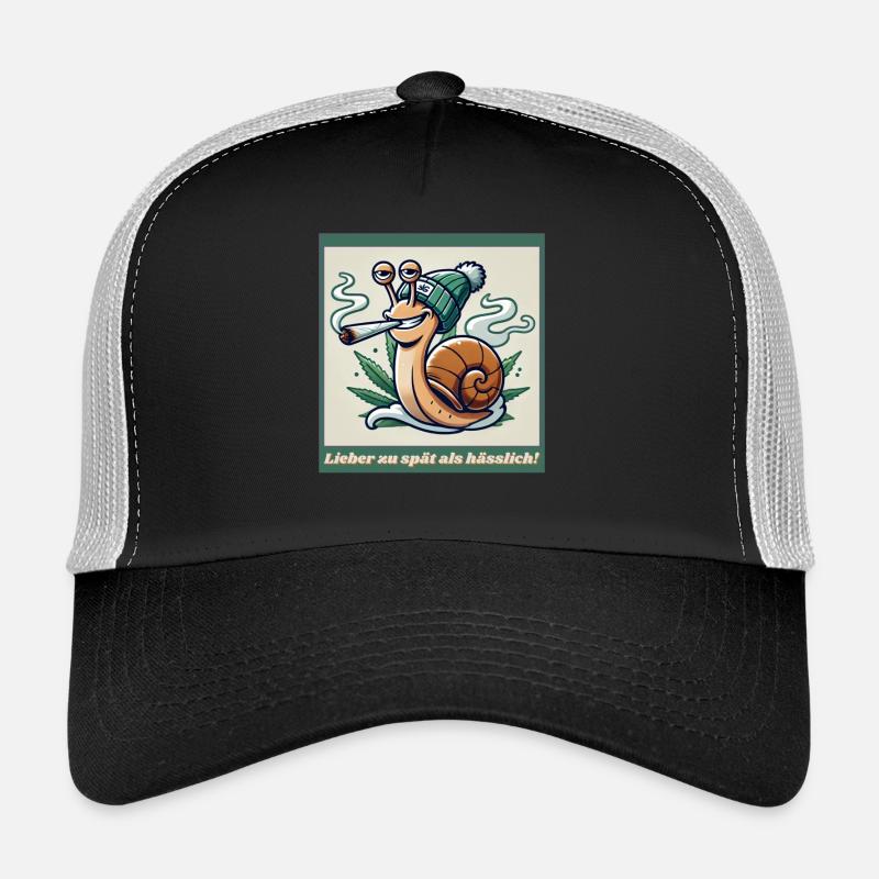 Better too late than ugly - Ganja Snail Joint Trucker Cap