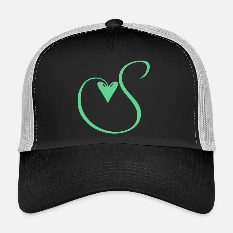 Monogramme S Cœur Vigne Casquette trucker 