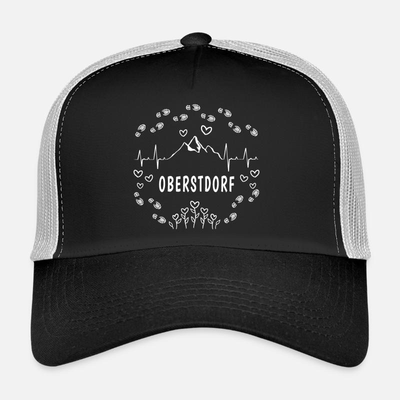 Oberstdorf Flowers Heart Mountains Love Trucker Cap