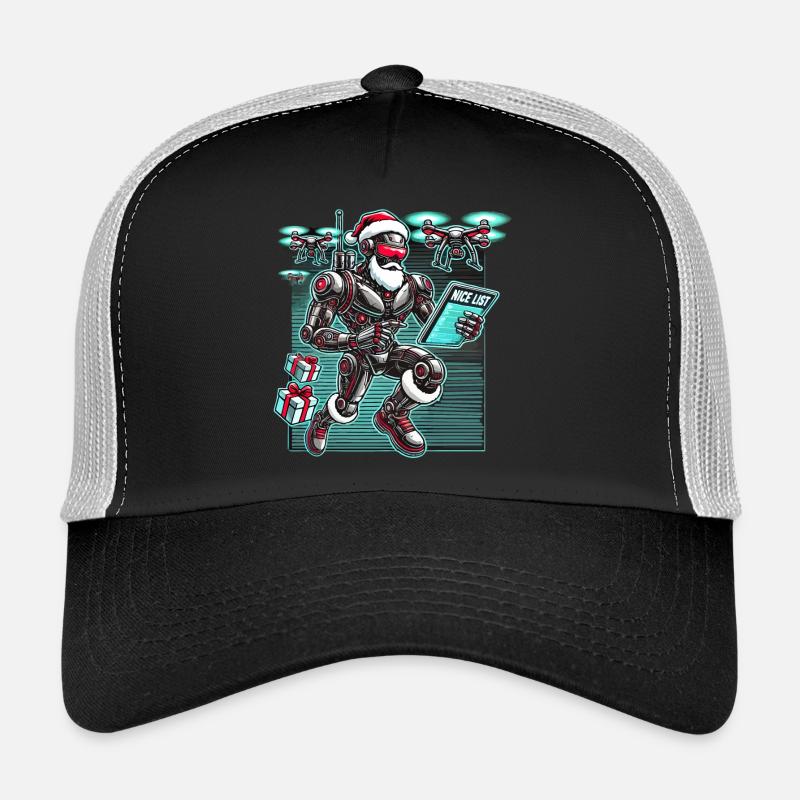 AI Santa Robot with Drones Future Christmas Helper Trucker Cap