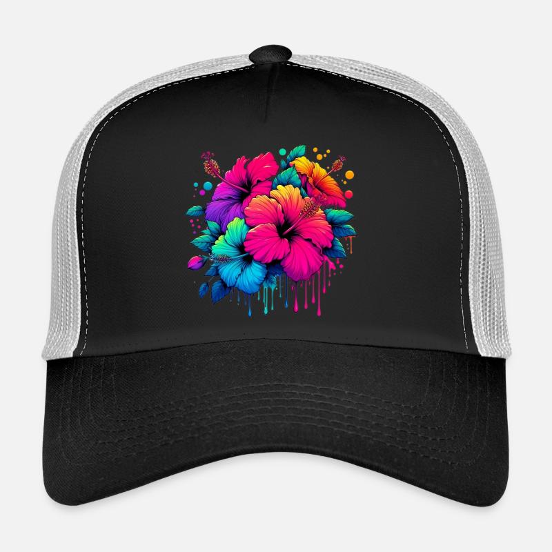 Fleurs d’hibiscus Casquette trucker 