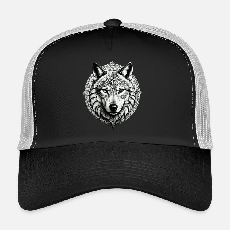 Wolf mit keltischem Knoten 01 Trucker Cap