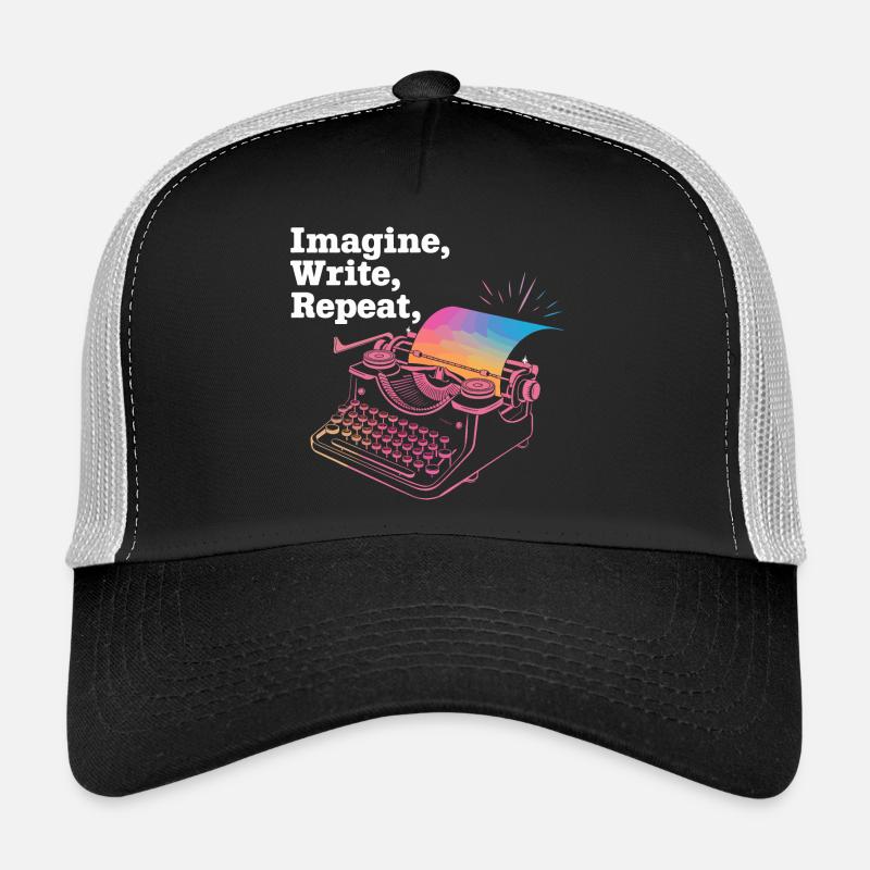 Imagine, Write, Repeat Trucker Cap