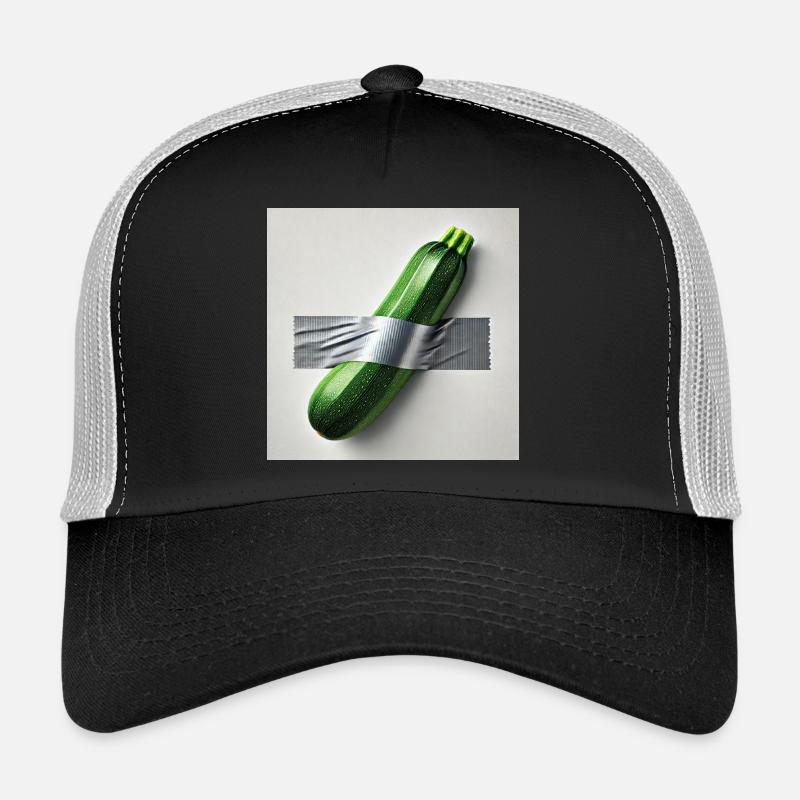Courgettes encadrées par un ruban Casquette trucker 