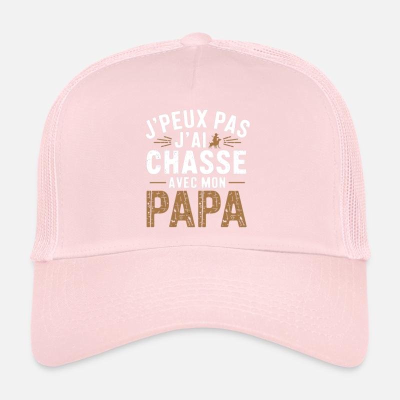 Chasse Avec mon papa Casquette trucker 