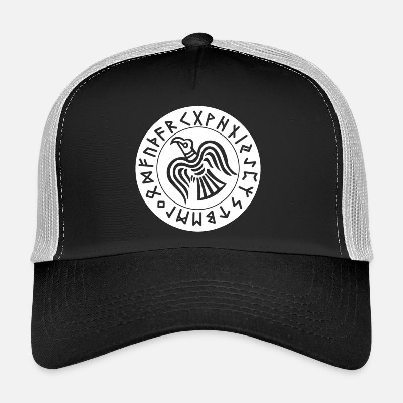 Merki Cercle de runes blanches Casquette trucker 