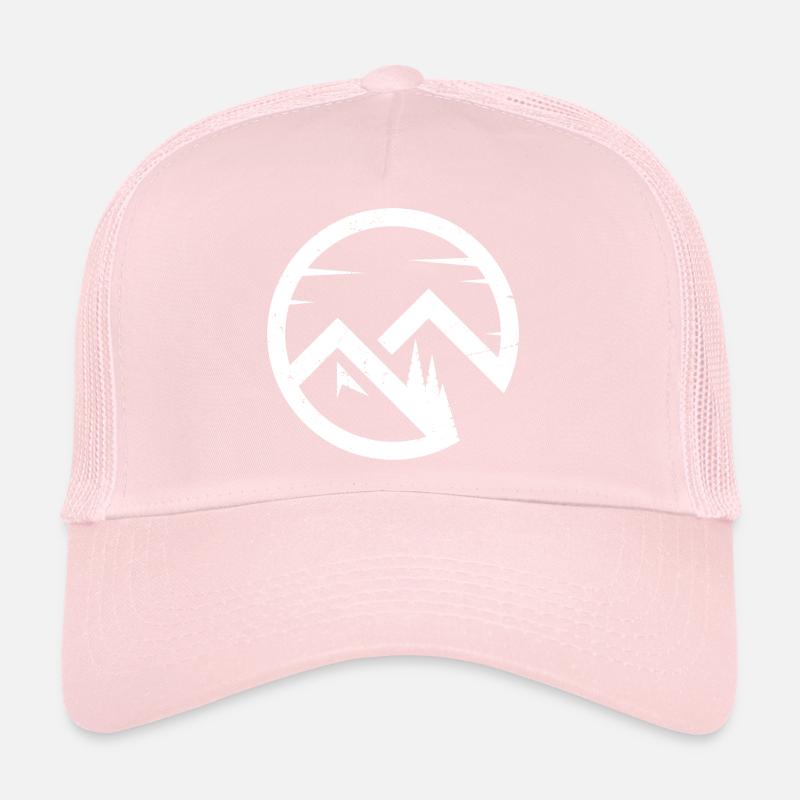 Circular Mountain Emblem Trucker Cap